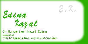 edina kazal business card